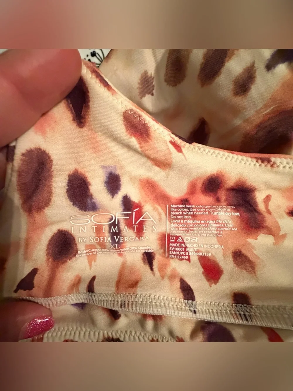 Lightly-Padded Leopard Print Bralette — Beige Multi